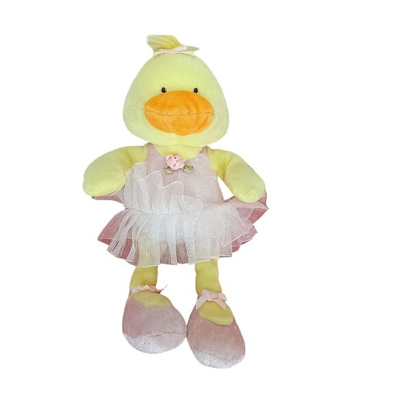 Ty Allegro Yellow Plush Duck Ballerina Dancer Stuffed Animal Toy 9" With Tutu & - Picture 1 of 6